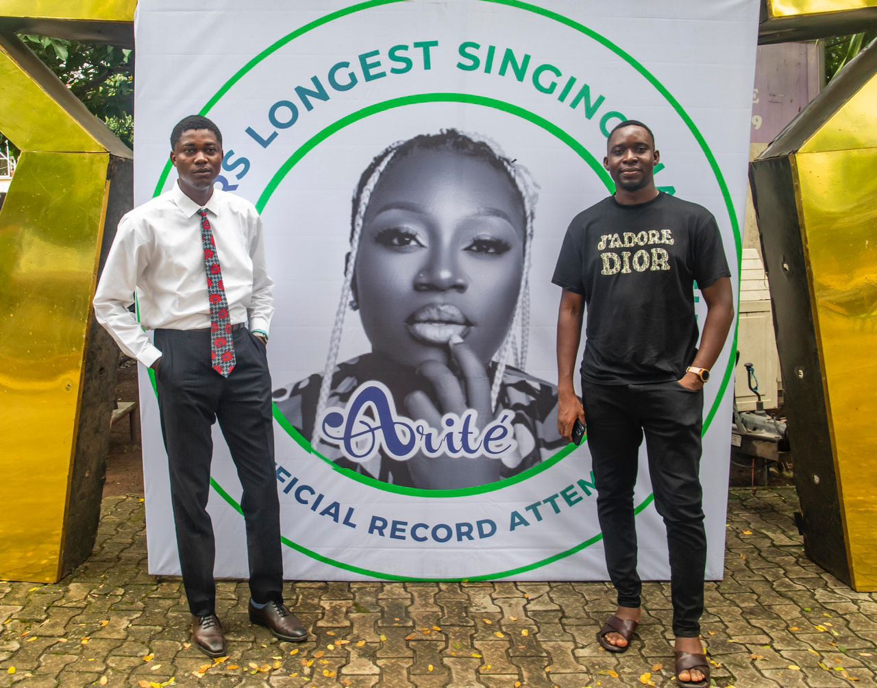 Arite's Guinness World Record attempt for the longest singing hours by an Individual