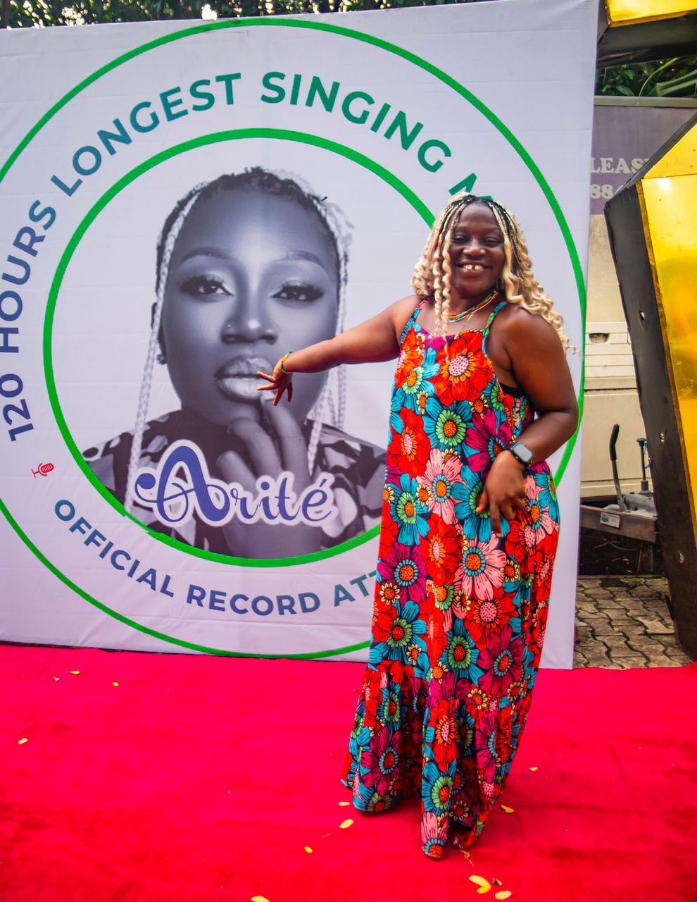 Arite's Guinness World Record attempt for the longest singing hours by an Individual